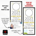 new year pop by door hanger set